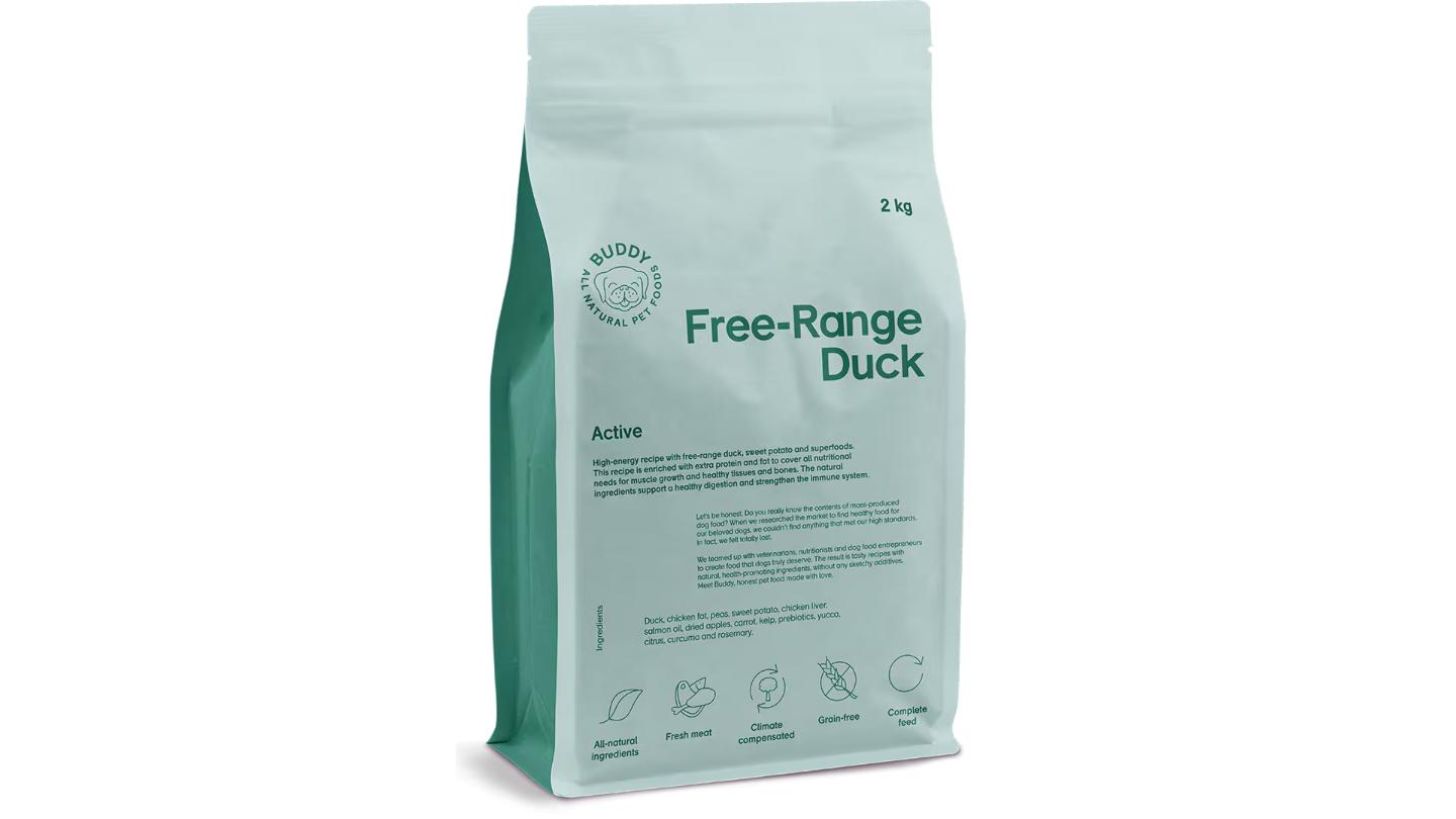 BUDDY FREE-RANGE DUCK dog. 2KG.