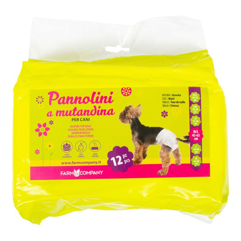 Farm Company Pelene, ženske gaće za pse, 12 komada