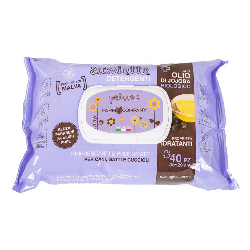 Farm Company Vlažne maramice za ljubimce sa mirisom jojobe i sleza, 40 komada