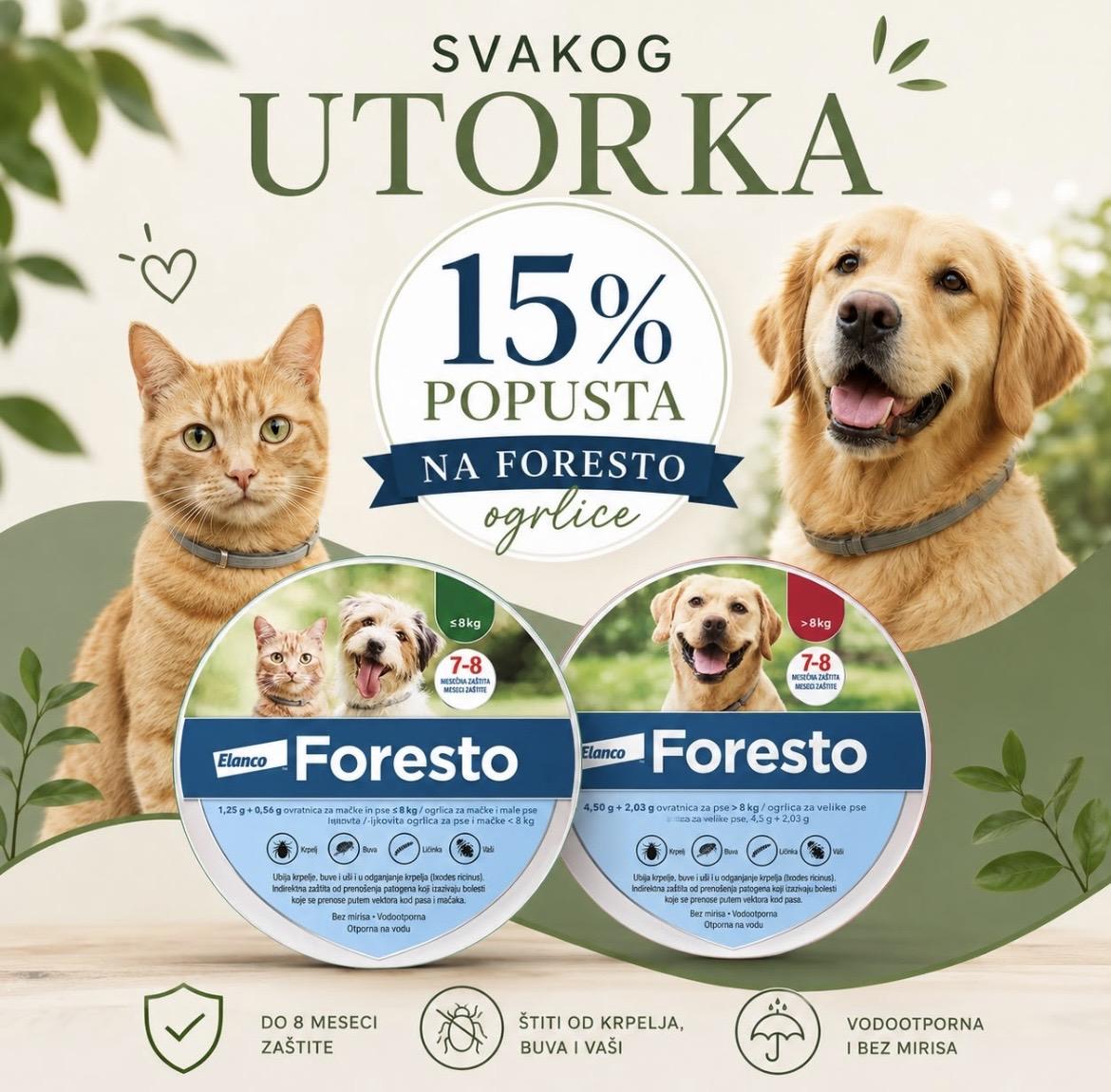 FORESTO OGRLICE ZA PSE I MAČKE