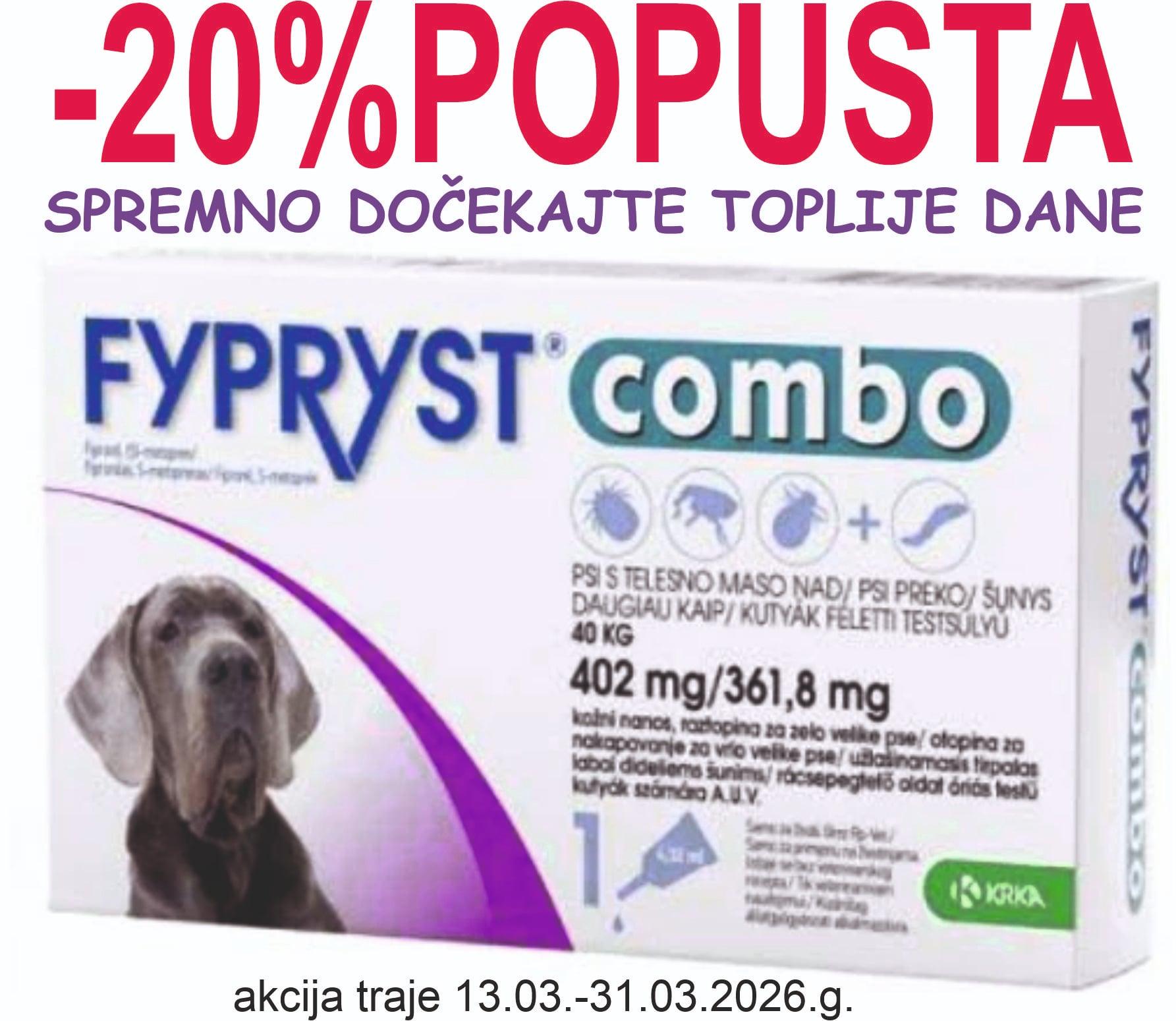 FYPRYST COMBO ZA PSE preko 40 kg telesne mase