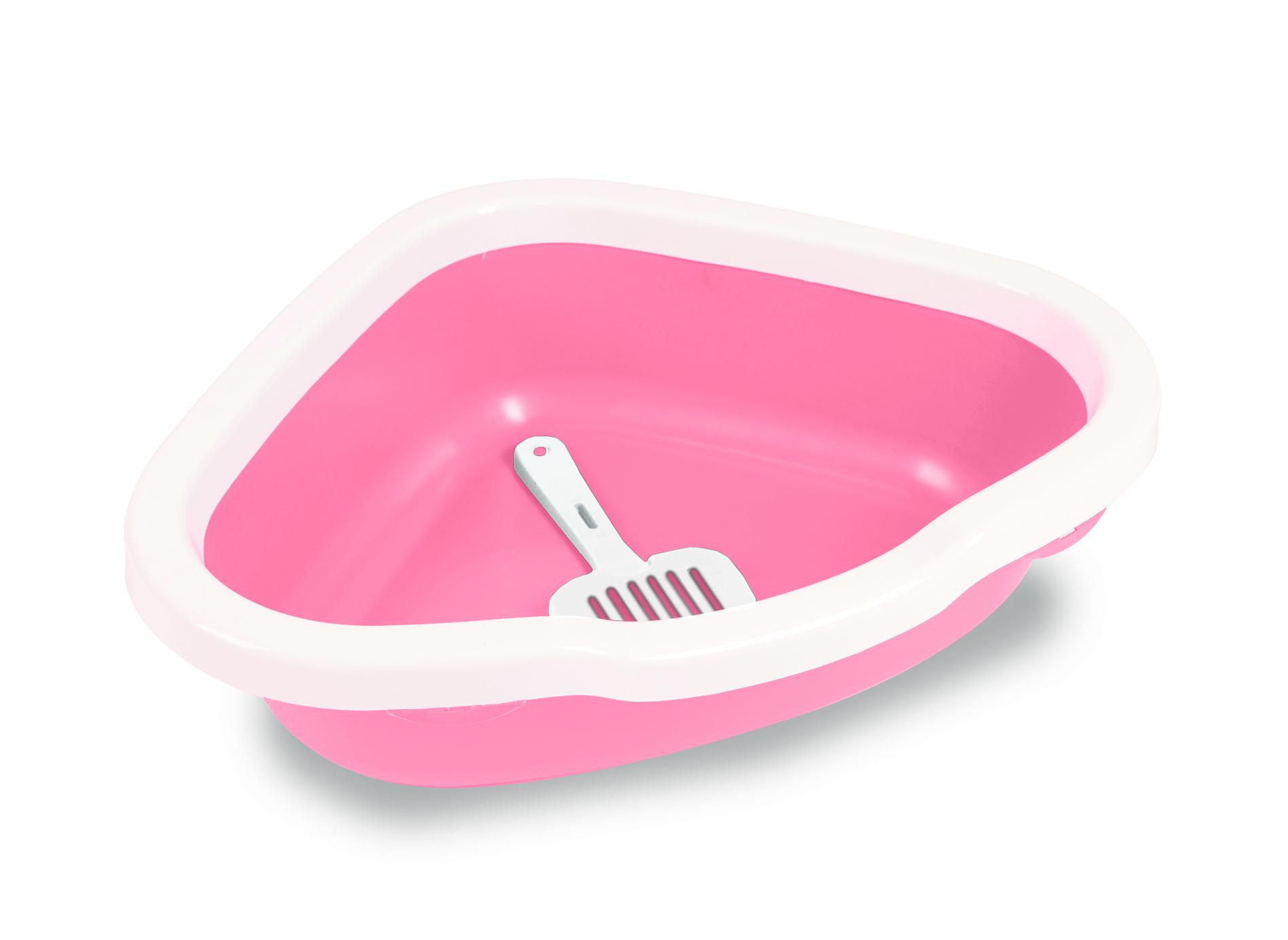 PETMAX Ugaoni toalet za mačke, otvoreni, Zeleni