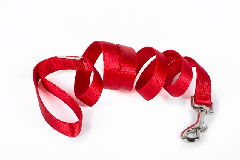 Povodac za pse M, 12x120cm, Sa metalnim karabinjerom, Crveni