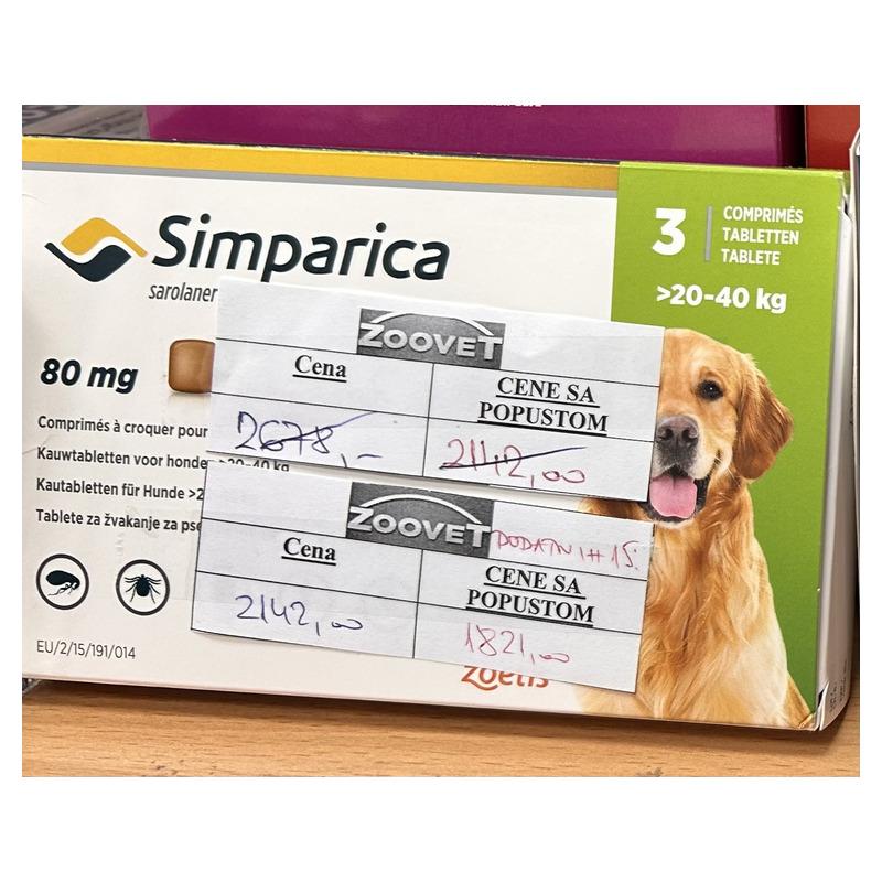 SIMPARICA TRIO TABLETE ZA PSE 20-40 kg
