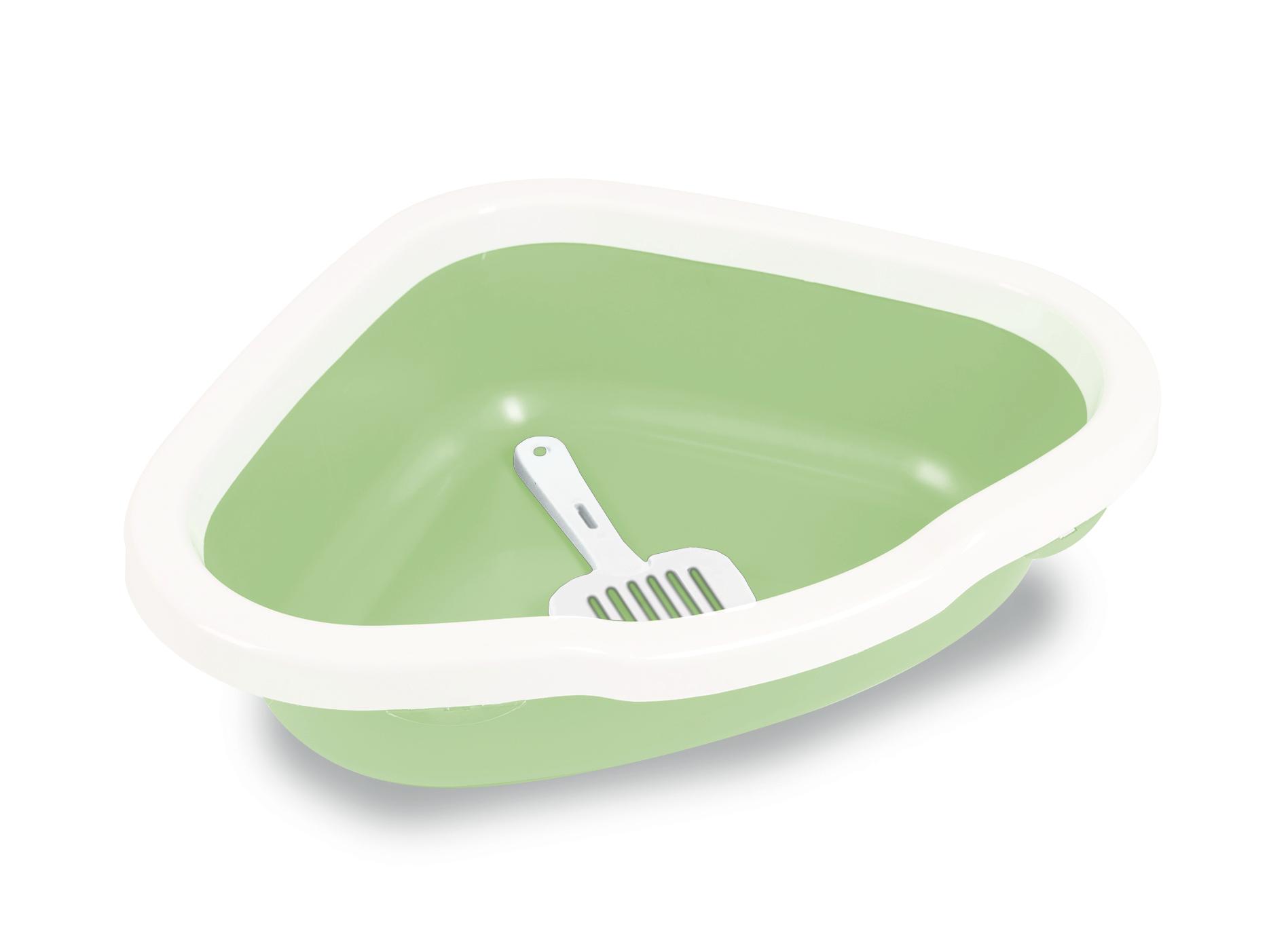 Ugaoni toalet za mačke, otvoreni, Roze